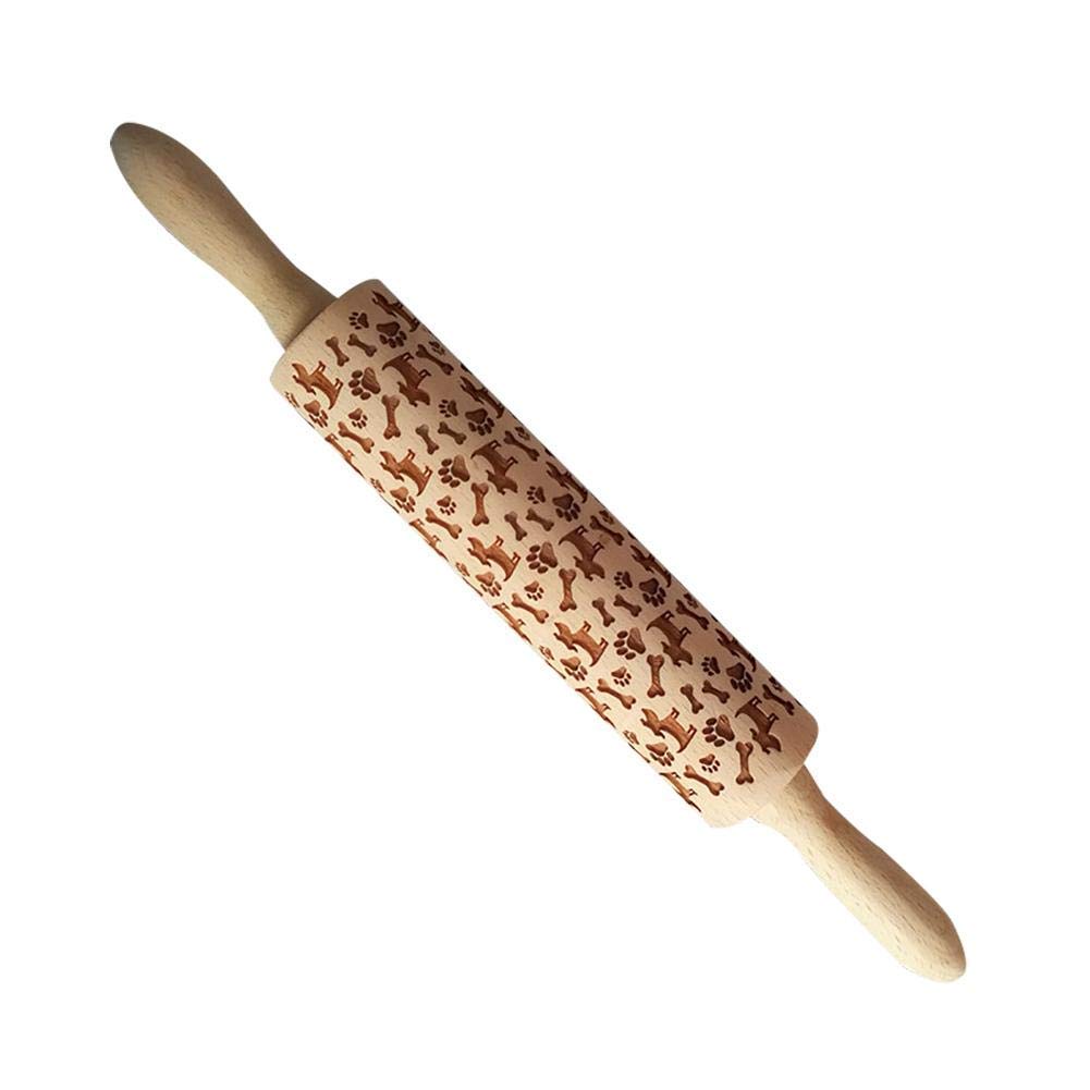 Christmas Pattern Rolling Pin - Kitchora