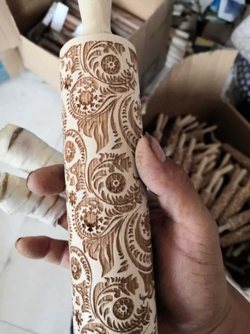 Christmas Pattern Rolling Pin - Kitchora