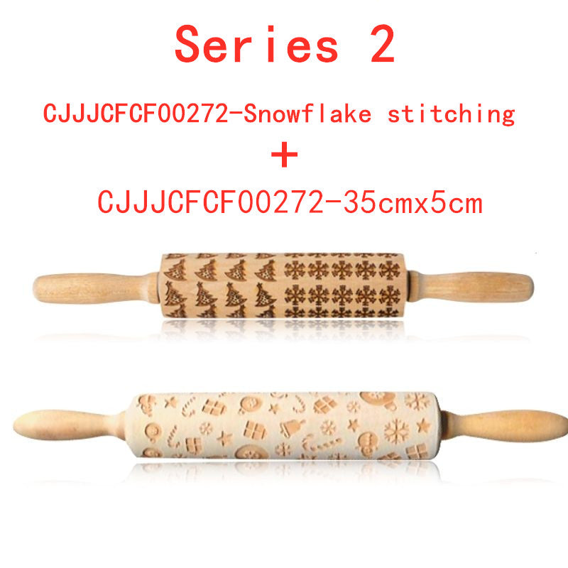 Christmas Pattern Rolling Pin - Kitchora