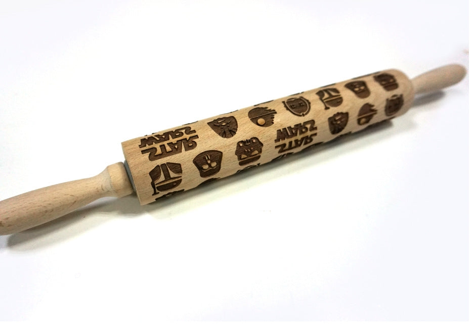 Christmas Pattern Rolling Pin - Kitchora