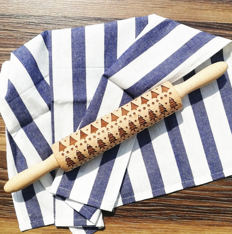 Christmas Pattern Rolling Pin - Kitchora
