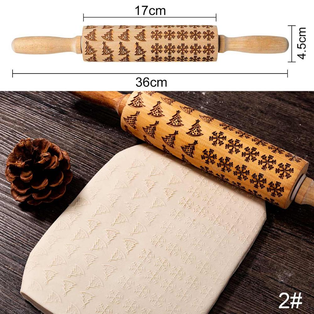 Christmas Pattern Rolling Pin - Kitchora
