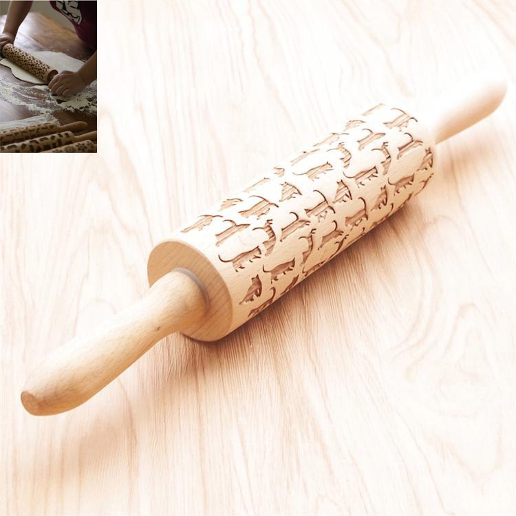 Christmas Pattern Rolling Pin - Kitchora