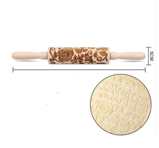 Christmas Pattern Rolling Pin - Kitchora