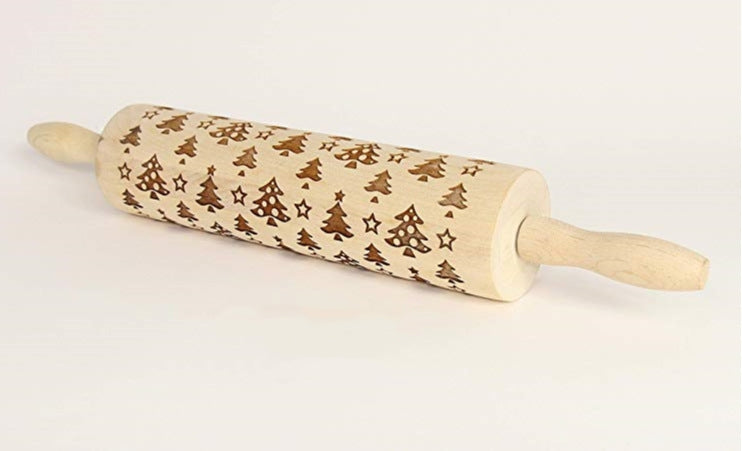 Christmas Pattern Rolling Pin - Kitchora
