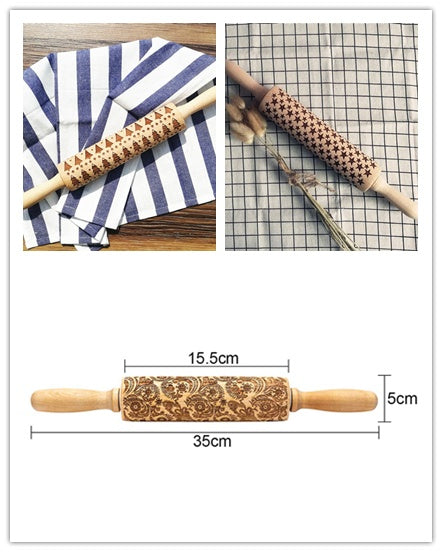 Christmas Pattern Rolling Pin - Kitchora