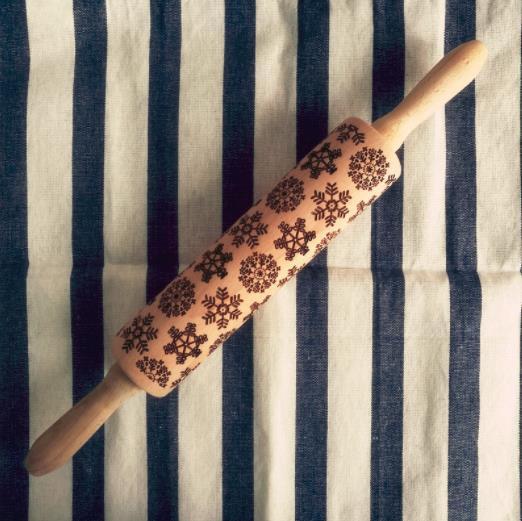 Christmas Pattern Rolling Pin - Kitchora