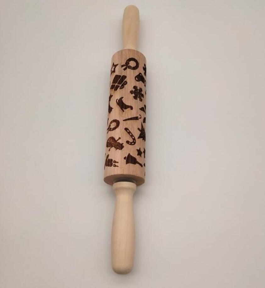 Christmas Pattern Rolling Pin - Kitchora