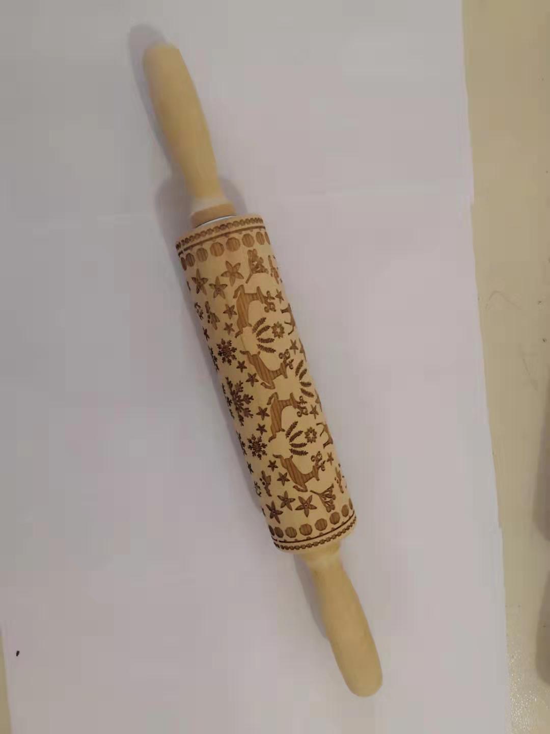 Christmas Pattern Rolling Pin - Kitchora