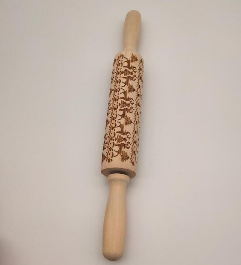 Christmas Pattern Rolling Pin - Kitchora