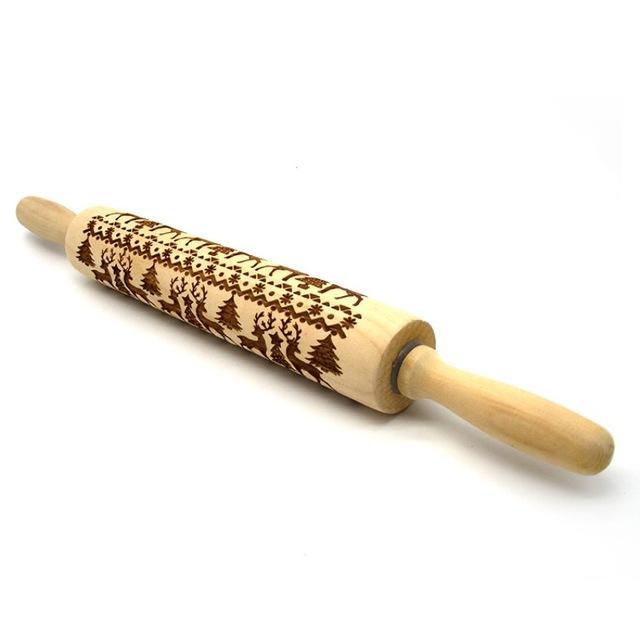 Christmas Pattern Rolling Pin - Kitchora