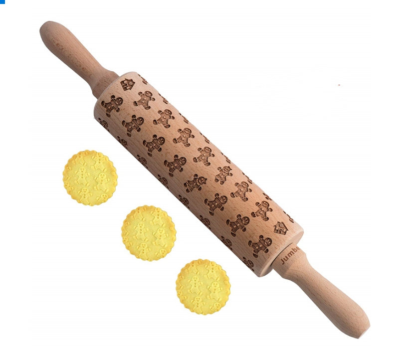 Christmas Pattern Rolling Pin - Kitchora