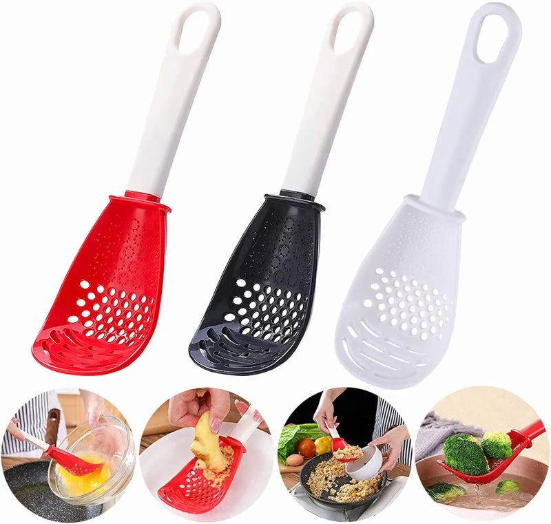 5-in-1 Slotted Masher Spoon – Grate, Press, Stir & Serve with Ease! - Kitchora